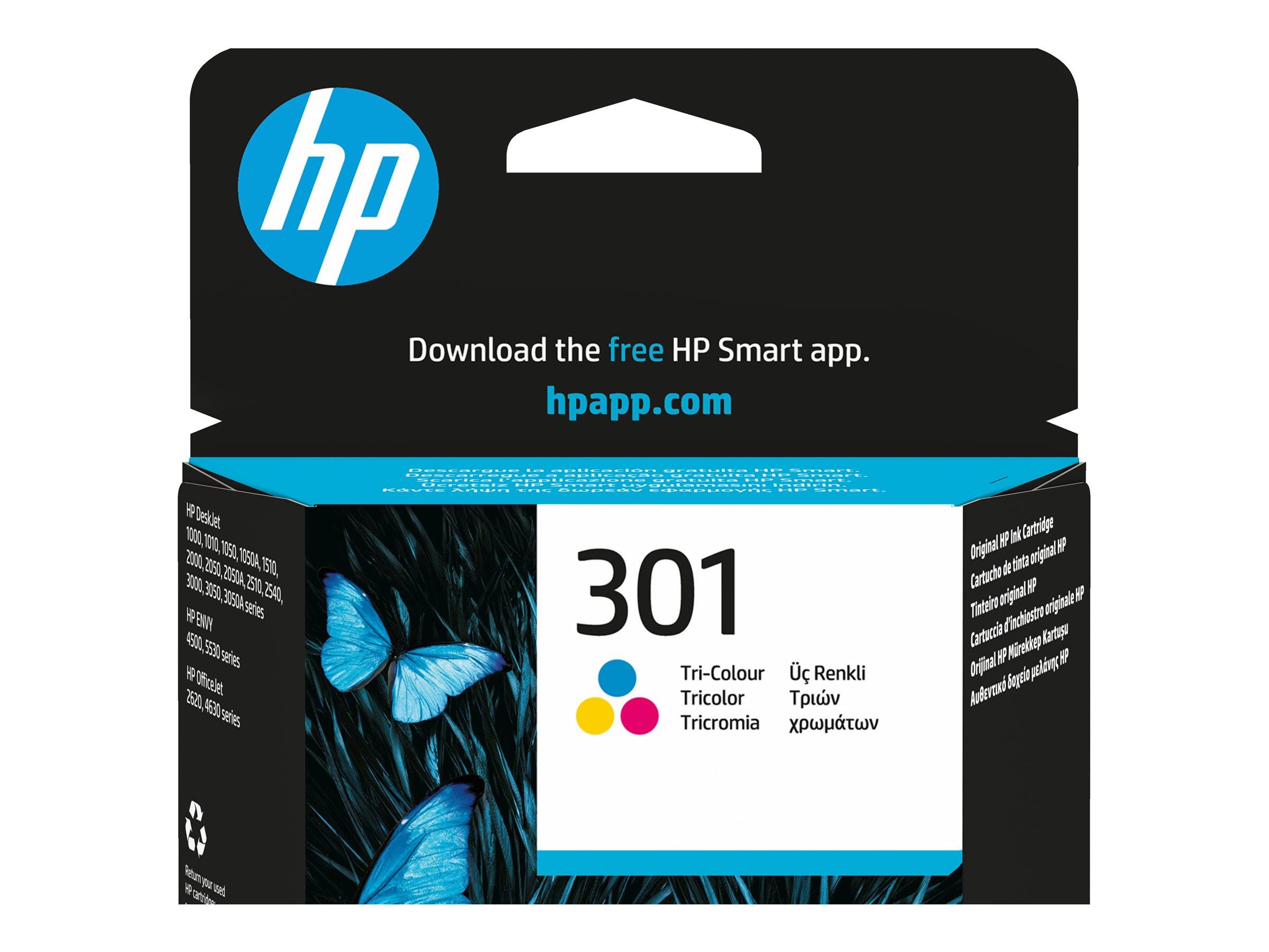 HP 301 - 3 ml - Farbe (Cyan, Magenta, Gelb) - original - Tintenpatrone - für HP-0