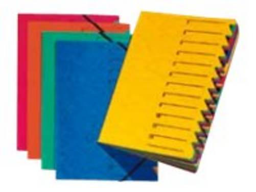 PAGNA Ordnungsmappe EASY 24131-01 DIN A4 12Fächer Pressspan rot