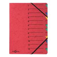 PAGNA Ordnungsmappe EASY 24131-01 DIN A4 12Fächer Pressspan rot-4