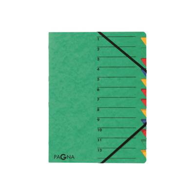 PAGNA Ordnungsmappe EASY 24131-08 DIN A4 12Fächer Pressspan grün-0