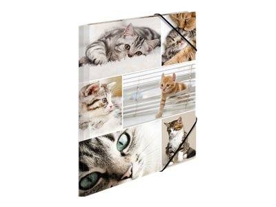 HERMA - Aktenmappe mit 3 Klappen - für A4 - Katzen-0