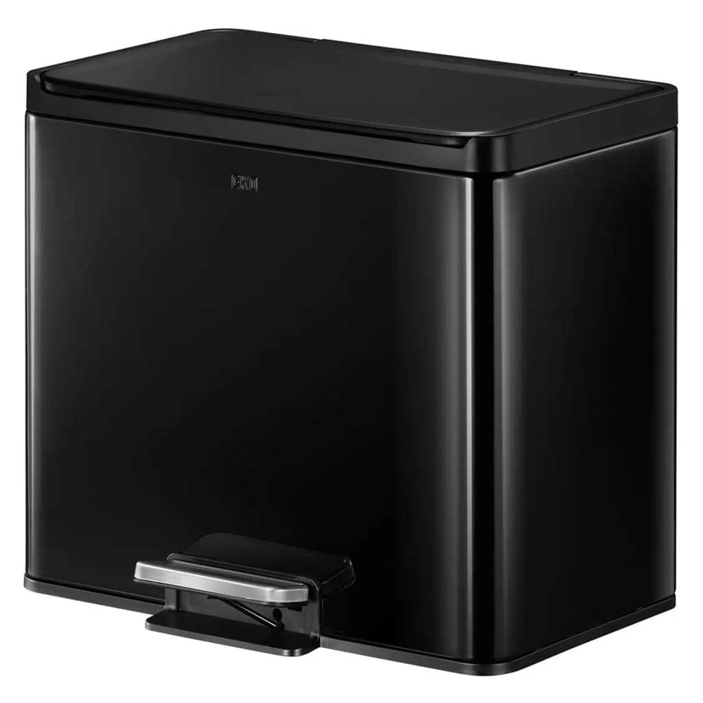 Treteimer Recycler Stahl 30 l 2-fach-Sammler schwarz. Vepa Bins Groothandel B.V. 76000749-0