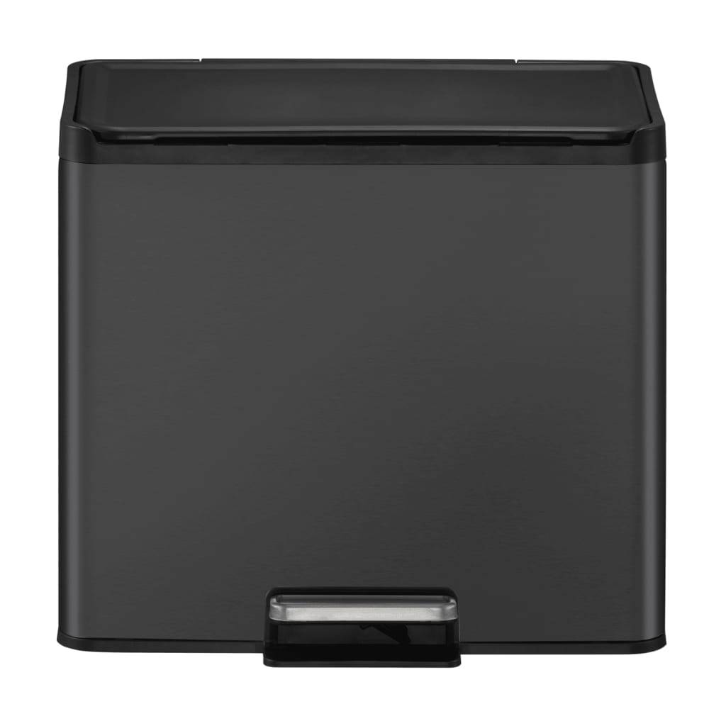 Treteimer Recycler Stahl 30 l 2-fach-Sammler schwarz. Vepa Bins Groothandel B.V. 76000749-2