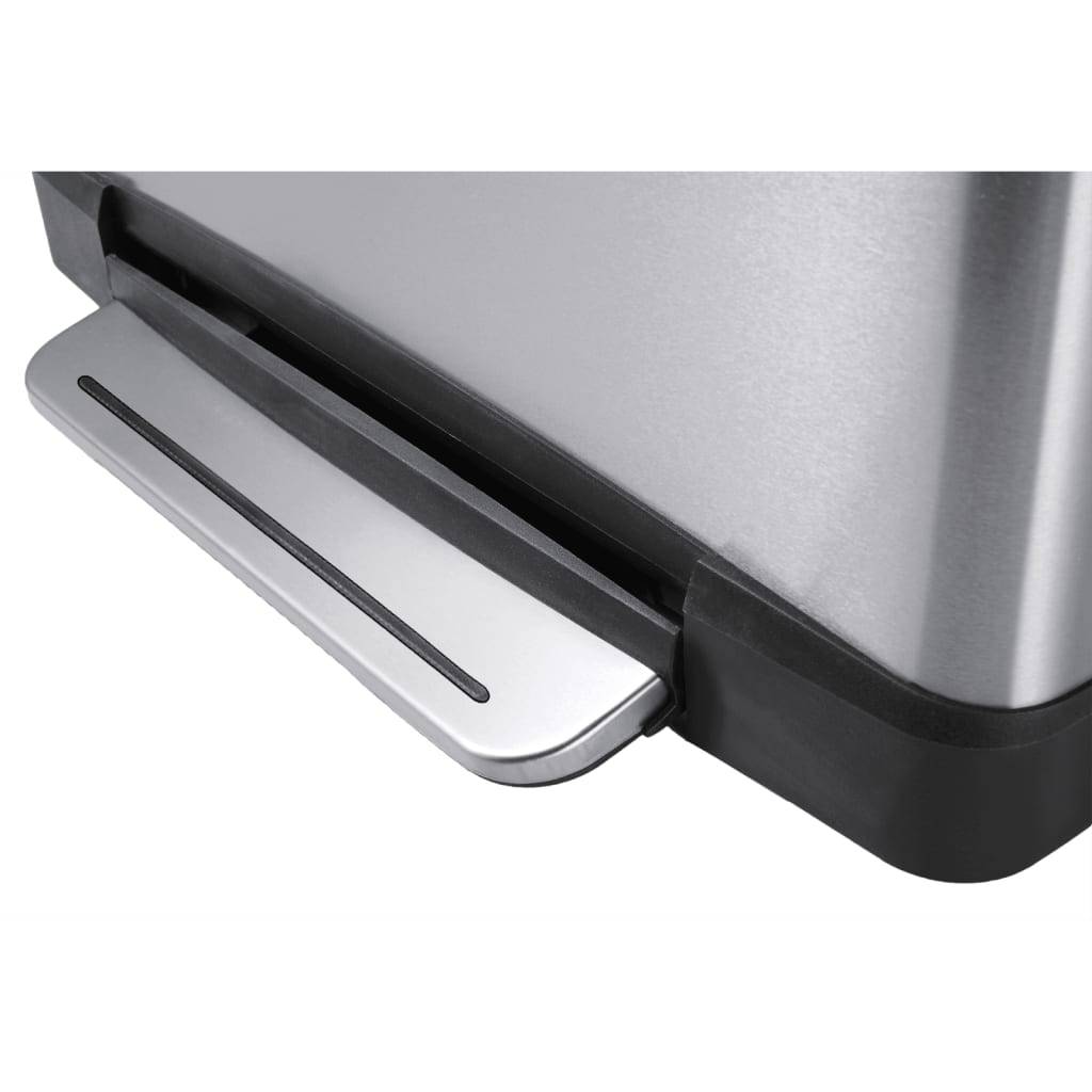 Edelstahl-Tretabfallsammler eckig Volumen 40 l Anti-Fingerprint-Beschichtung. Vepa Bins Groothandel B.V.-4