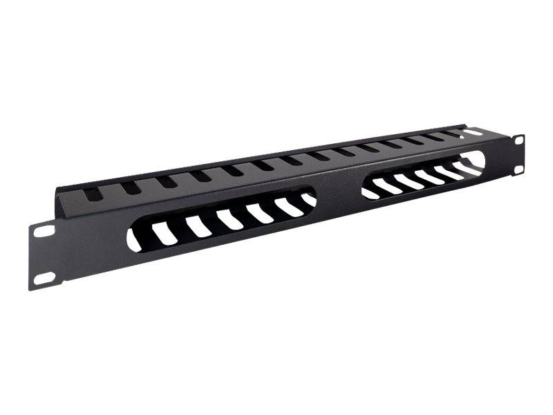 Inter-Tech - Rack Kabelmanagement-Kabelkanal - Schwarz, RAL 9005 - 1U - 48.3 cm (19"")-0