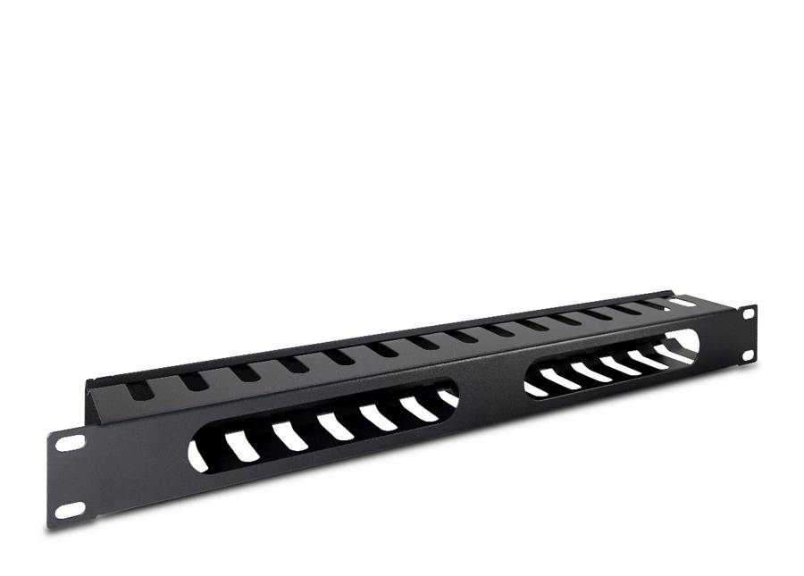Inter-Tech - Rack Kabelmanagement-Kabelkanal - Schwarz, RAL 9005 - 1U - 48.3 cm (19"")-6