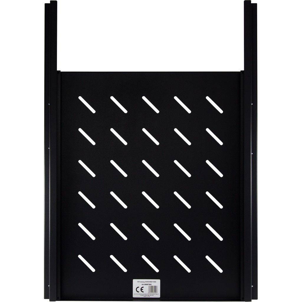 Inter-Tech SWS-650/1000 - Rack-Bodenpaneel - Schwarz, RAL 9005 - 1U - 48.3 cm (19")-6