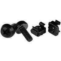 StarTech.com M6 x 12mm - Schrauben und Käfigmuttern - 50er Pack - Schwarz - M6 M-4