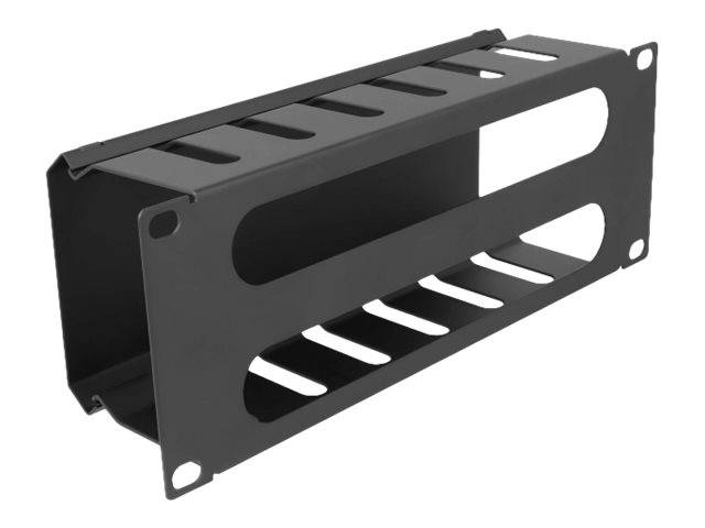 Delock - Verlegetafel für Rack-Kabelmanagement - mit 2 Öffnungen - Schwarz - 1U - 25.4 cm (10")-3