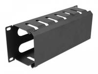 Delock - Verlegetafel für Rack-Kabelmanagement - mit 2 Öffnungen - Schwarz - 1U - 25.4 cm (10")-4