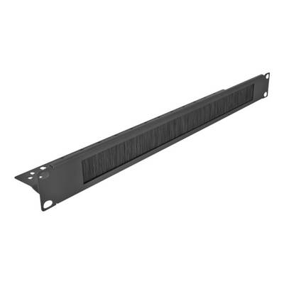 Delock Kabelabdeckung mit Bürsten Rack montierbar Schwarz 1U 48,3 cm 19"-0