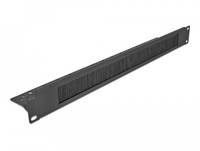 Delock Kabelabdeckung mit Bürsten Rack montierbar Schwarz 1U 48,3 cm 19"-1