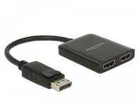 Delock DisplayPort 1.4 Splitter 1 x DisplayPort to 2 x HDMI MST-6