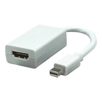 Manhattan 322461-CG HDMI / DisplayPort Adapter [1x Mini-DisplayPort Stecker - 1x HDMI-Buchse] Weiß  0.17 m
