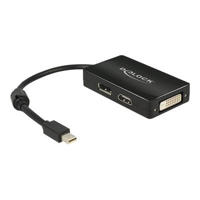 Delock 62623 DisplayPort / HDMI / DVI Adapter [1x Mini-DisplayPort Stecker - 1x DisplayPort Buchse, HDMI-Buchse, DVI-Buc