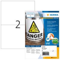 HERMA 9541, Weiß, Rechteck, A4, Universal, Polyethylen, Matte-2