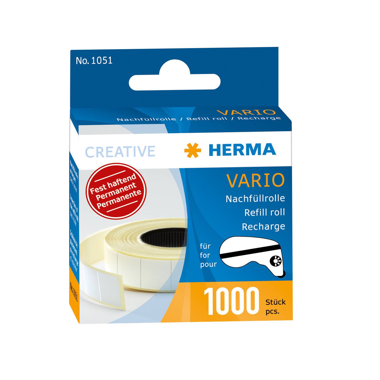 HERMA Vario - Kleberollernachfüllung - 12 x 13 mm-2