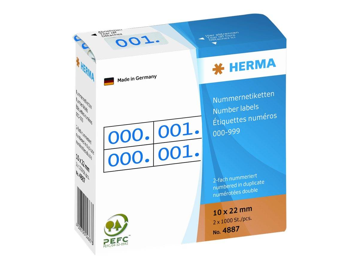 HERMA - Dekorationskleber - 1 x 2.2 cm - Blau - Dauerhaft - Papier (Packung mit 2)-0