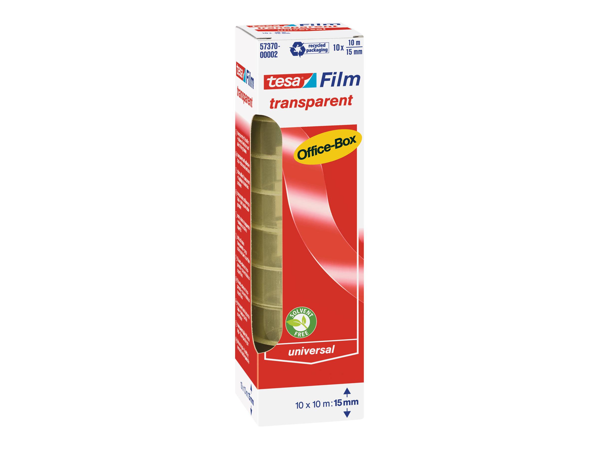Tesafilm - Büro-Klebeband - 15 mm x 10 m - Polypropylenfolie - transparent (Packung mit 10)-7