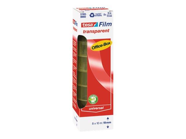Tesafilm - Büro-Klebeband - 19 mm x 10 m - Polypropylenfolie - transparent (Packung mit 8)-9