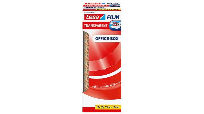 tesafilm transparent, 12 Rollen 33m : 12mm, Office Box-2