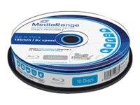 MEDIARANGE Inkjet Fullsurface-Printable - 10 x BD-R - 25 GB 6x - weiß - mit Tint-0