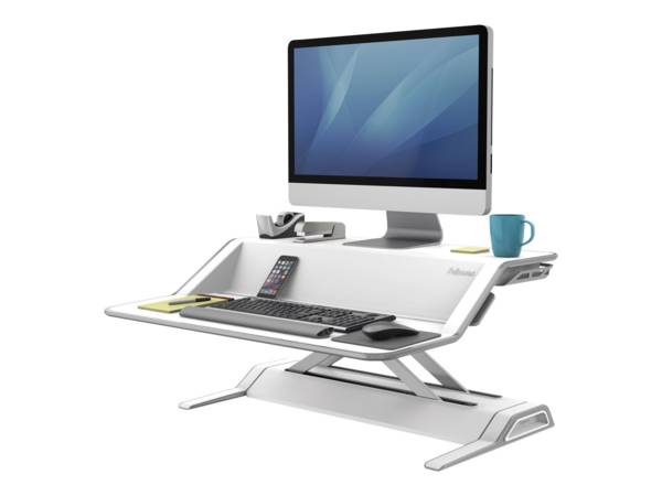 Lotus™ Sitz-Steh-Workstation HxBxT 140 x 832 x 616 mm weiß. Fellowes GmbH 57122649