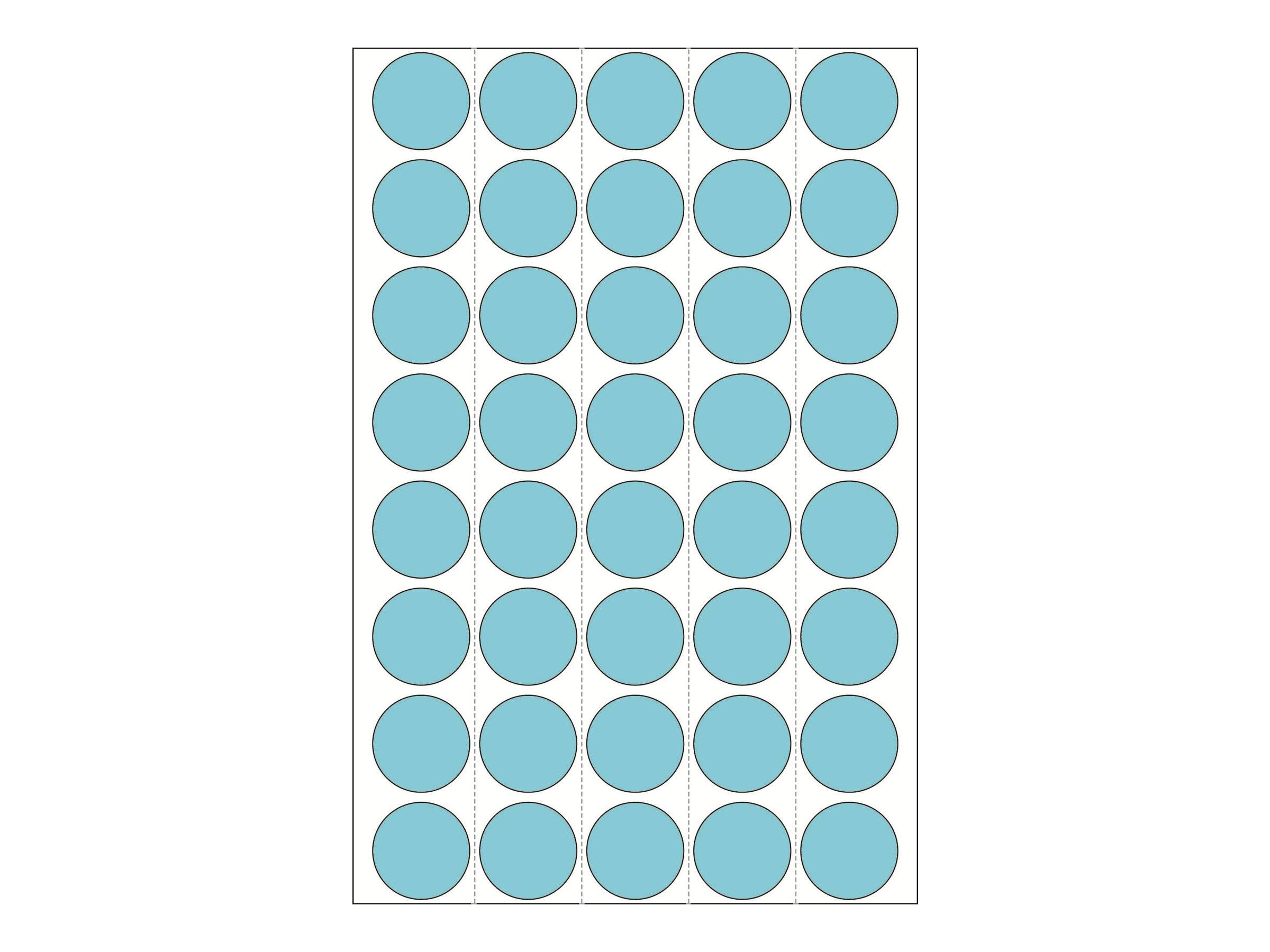 HERMA - Papier - permanent selbstklebend - Blau - 19 mm rund 1280 Etikett(en) (32 Bogen x 40)-5