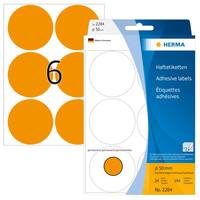 HERMA - Papier - permanenter Klebstoff - Luminous Orange - 50 mm rund 144 Rolle(n) (24 Bogen x 6)-8