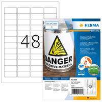 HERMA 9536, Weiß, Rechteck, A4, Universal, Polyethylen, Matte-2