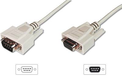 DIGITUS - Datatransfer Verlängerungskabel, D-Sub9/St - D-Sub9/Bu-4