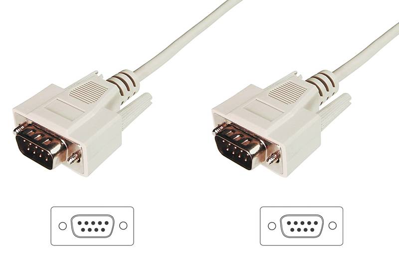 DIGITUS - Datatransfer Anschlusskabel, D-Sub9/St - D-Sub9/St-5