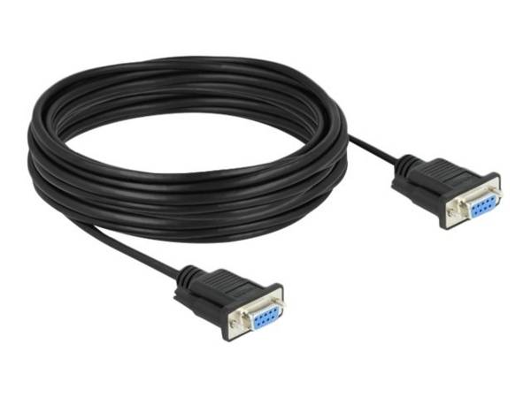 Delock Seriell Kabel RS-232 D-Sub 9 Buchse zu Nullmodem mit schmalem Steckergehäuse Digital/Daten 10 m