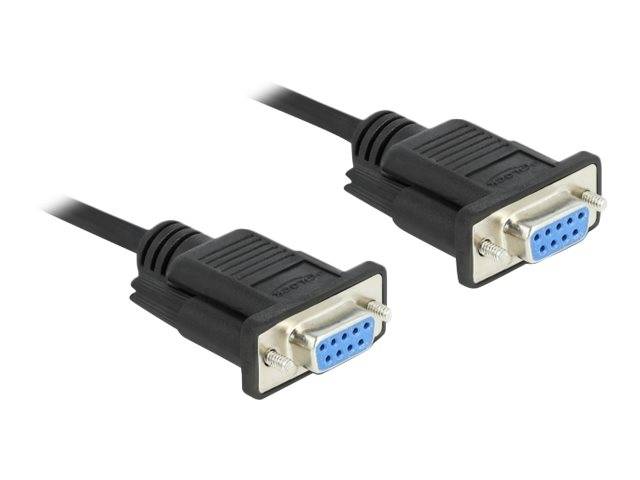 Delock Seriell Kabel RS-232 D-Sub 9 Buchse zu Nullmodem mit schmalem Steckergehäuse Digital/Daten 10 m-1