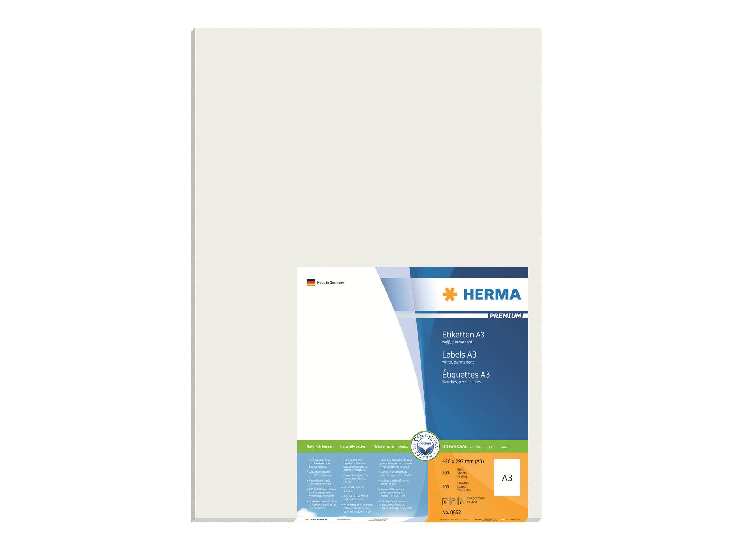 HERMA Premium - Permanenter Klebstoff - weiß - A3 (297 x 420 mm)-0