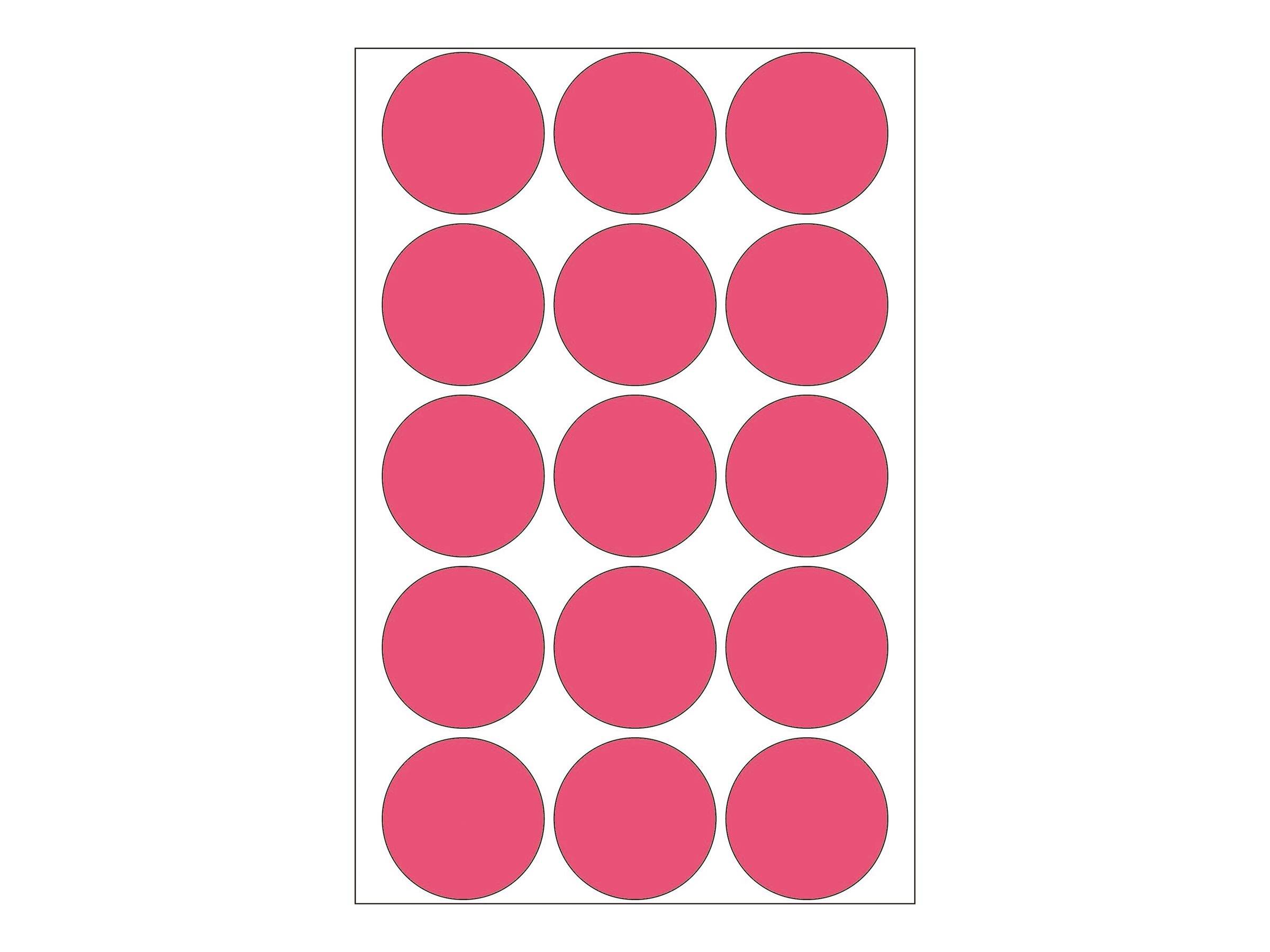 HERMA - Permanenter Klebstoff - Luminous Red - 32 mm rund 360 Etikett(en) (24 Bogen x 15)-5