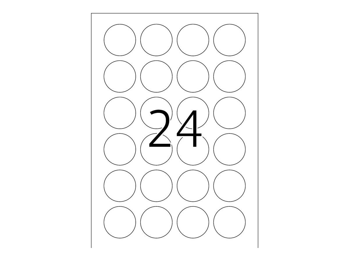 HERMA Special - Polyester - selbstklebend - durchsichtig - 40 mm rund 600 Etikett(en) (25 Bogen x 24)-5