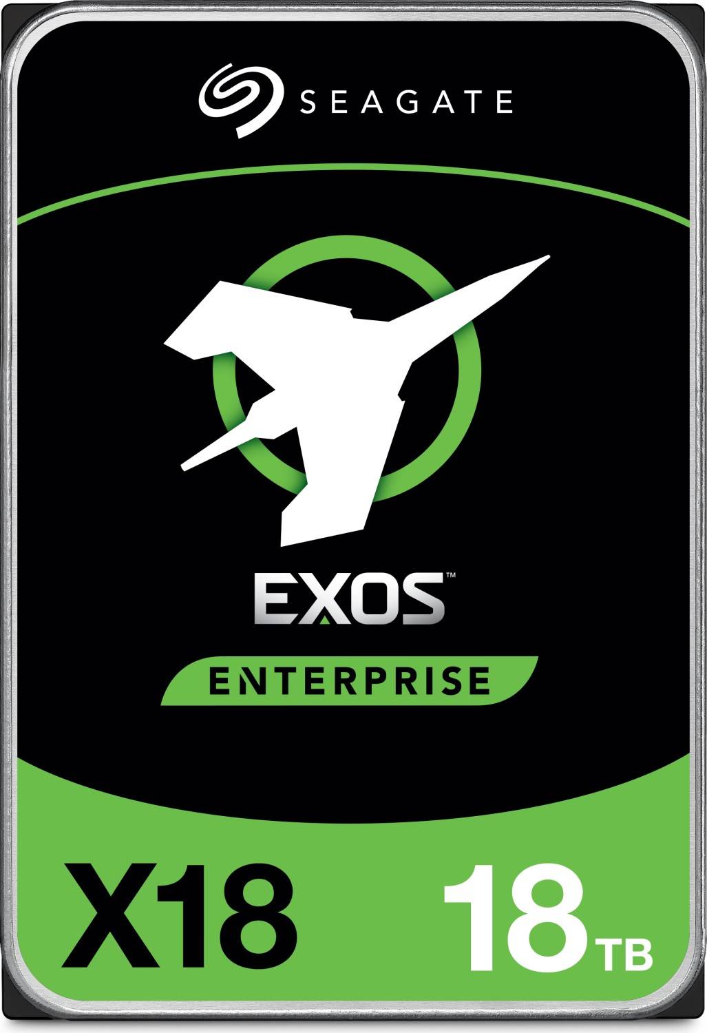 Seagate Exos X18 ST18000NM001J - Festplatte - verschlüsselt - 18 TB - intern - SATA 6Gb/s - 7200 rpm - Puffer: 256 MB --7