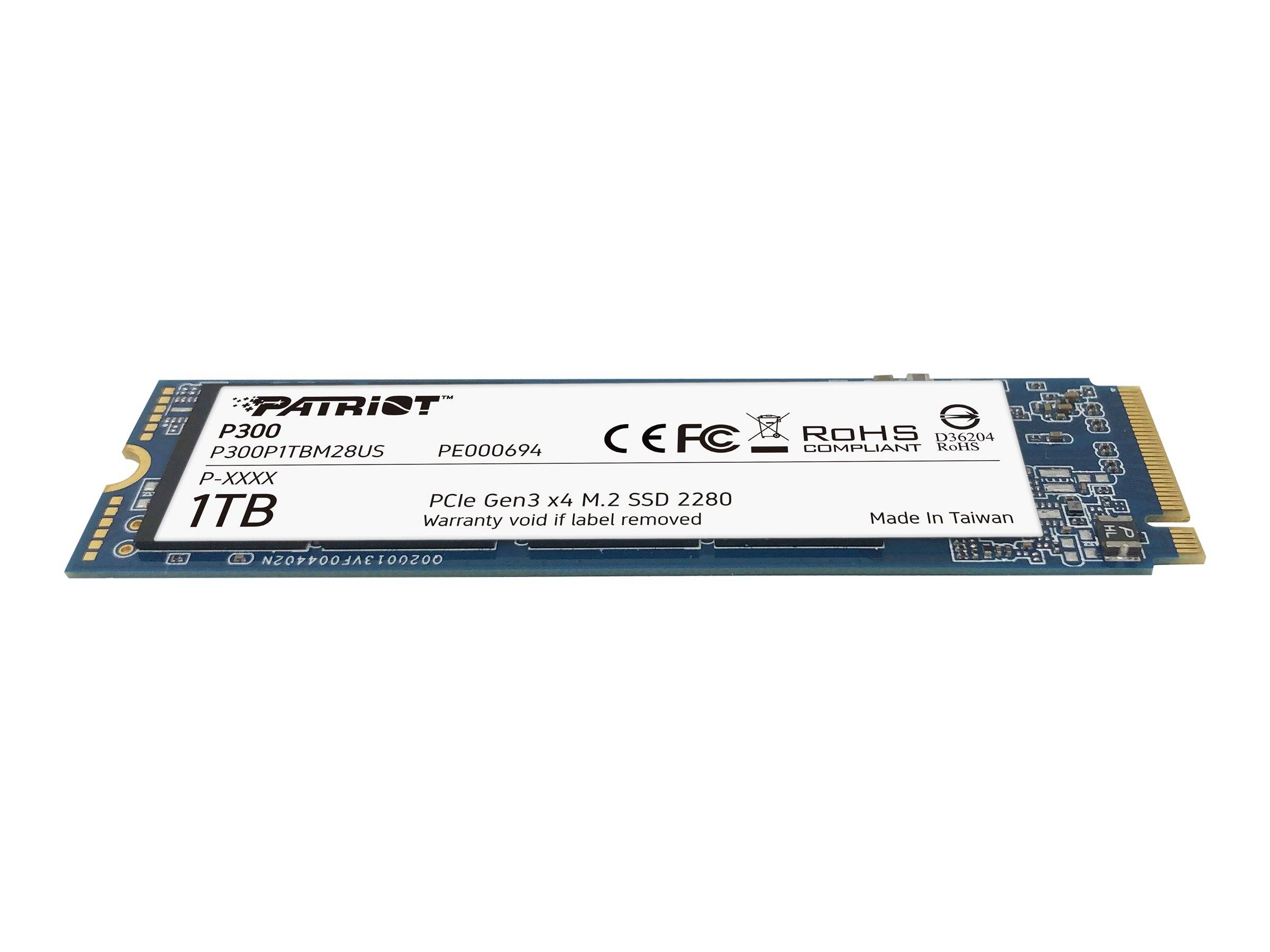 Patriot P300 - SSD - 1 TB - intern - M.2 2280 - PCIe 3.0 x4 (NVMe)-5