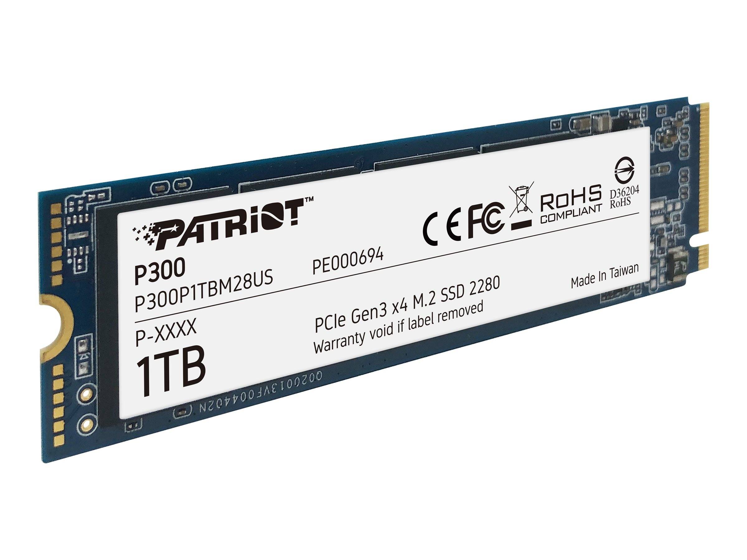 Patriot P300 - SSD - 1 TB - intern - M.2 2280 - PCIe 3.0 x4 (NVMe)-6