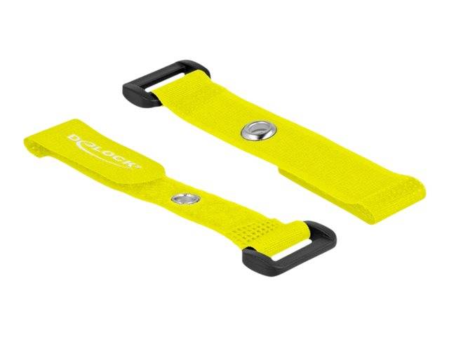 Delock - Klettverschluss-Cinchkabelbinder - 15 cm - Gelb (Packung mit 5)-1