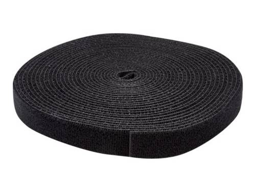 StarTech.com Klettverschluss 7,6m Rolle - Schwarz - Kabelbinderrolle - 7.62 m -