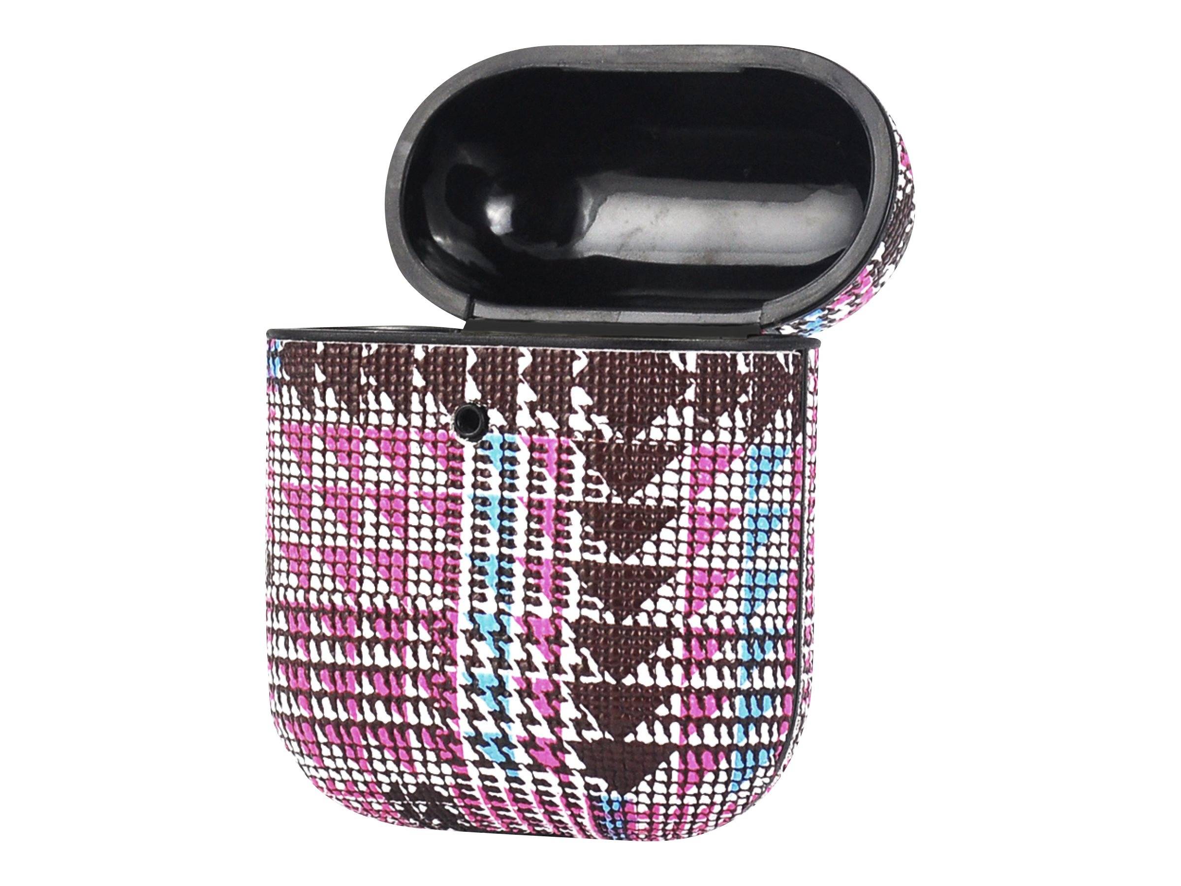 TERRATEC Air Box - Tasche für Kopfhöhrer - Polycarbonat - Tartan Pink - für Apple AirPods (1. Generation, 2. Generation)-0