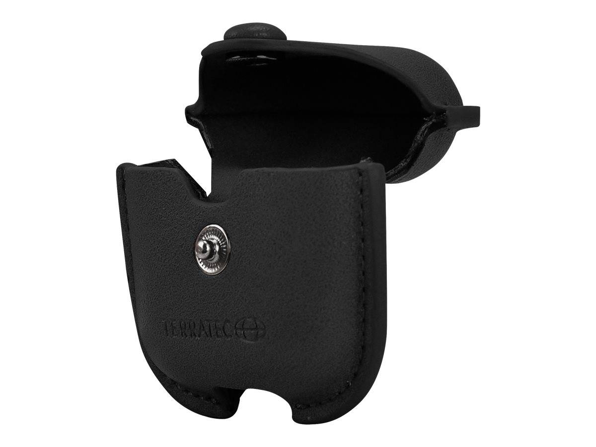 TERRATEC Air Box - Tasche für Kopfhöhrer - Polycarbonat - schwarzes Leder - für Apple AirPods (1. Generation, 2. Generat-6