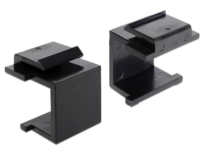 Delock - Modulareinsatzkappe - Schwarz (Packung-3