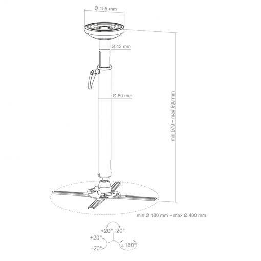 HAGOR - Beamfix II 670 - 900 mm-3