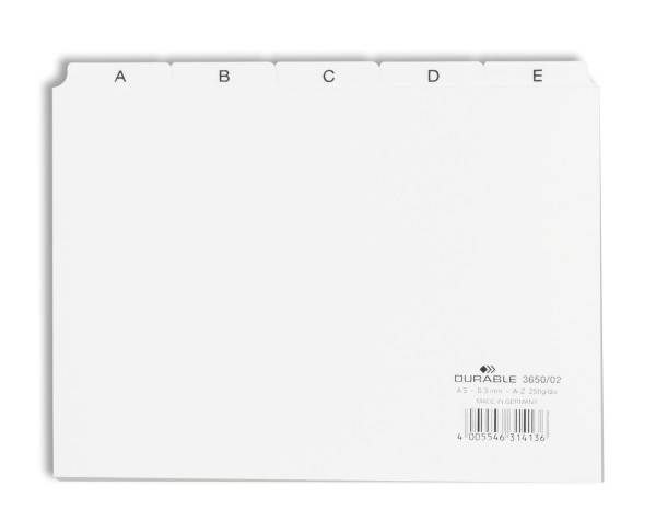 DURABLE - Trennelement - 25 (5 x 5) Teile - vorgedruckt: A-Z-3