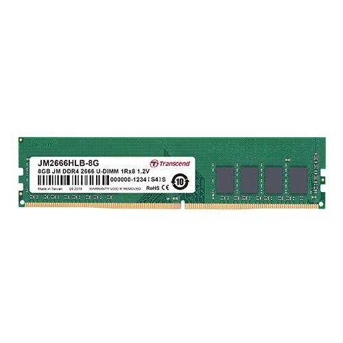 Transcend JetRAM PC-Arbeitsspeicher Modul DDR4 8 GB 1 x 8 GB Non-ECC 2666 MHz 288pin DIMM CL19 JM2666HLB-8G-4