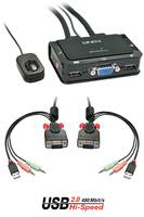 Lindy VGA KVM Switch Compact USB 2.0 Audio 2 Port-6