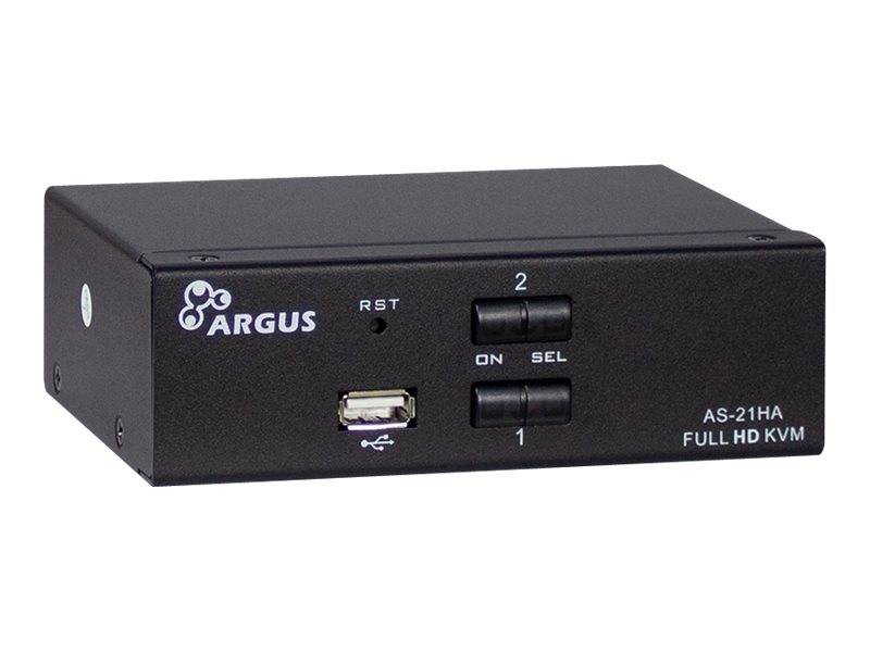 INTER-TECH - Argus KVM AS-21HA - KVM-/Audio-Switch - 2 x KVM/Audio-0